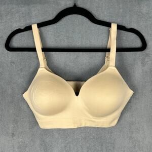 Truekind Supportive Comfort Wireless Shaping Bra Womens Medium Beige Stretch M